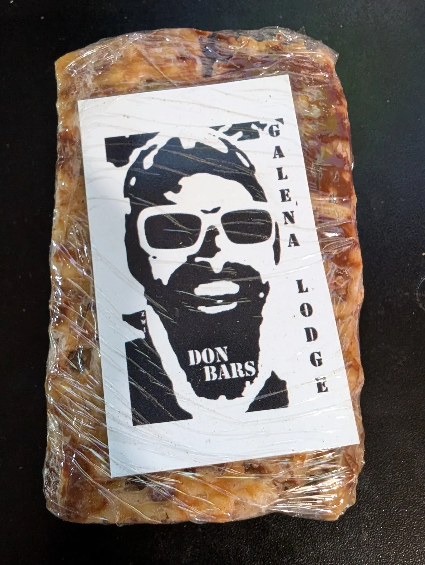 A Don Bar in its wrapper with Don’s face printed on it